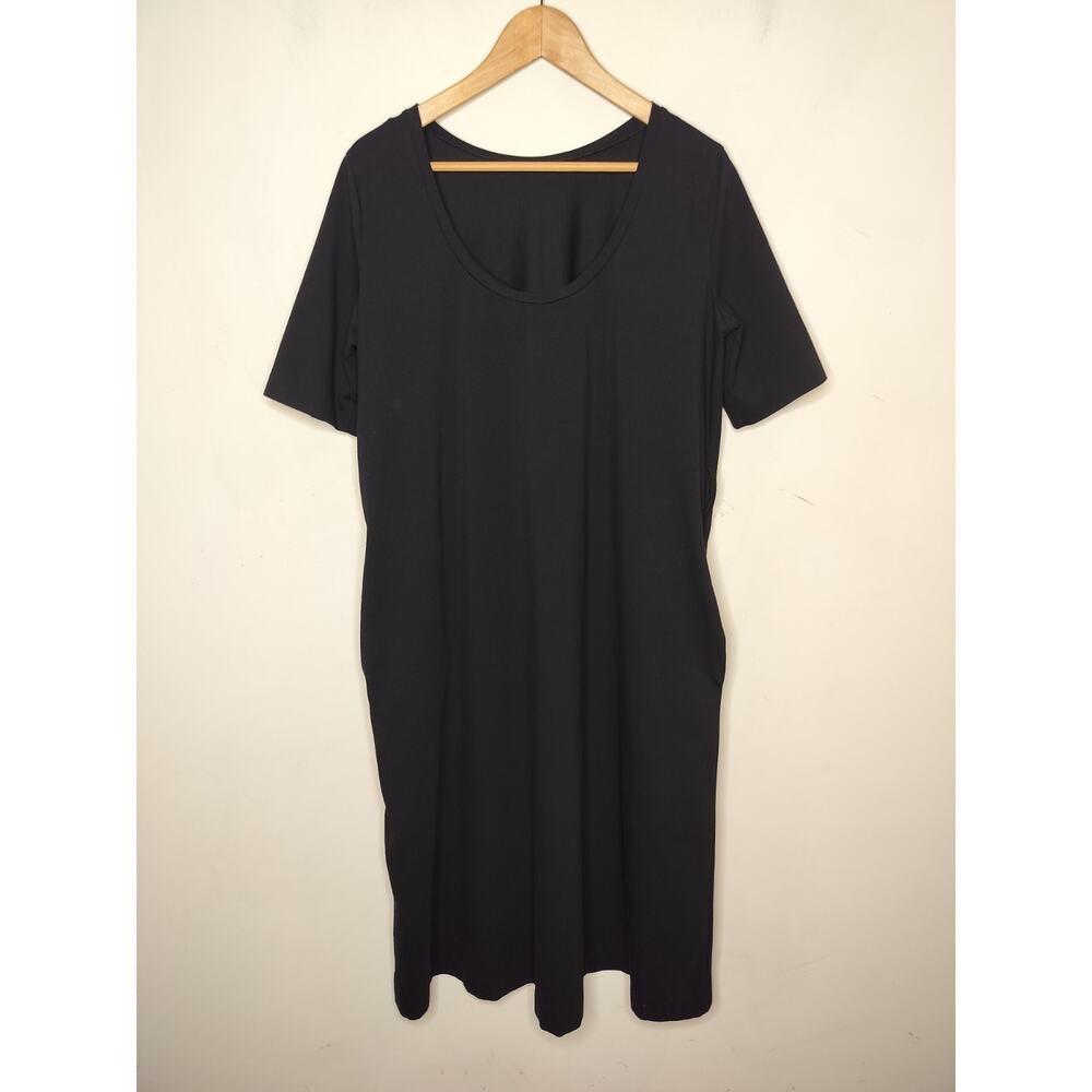 COS Black Midi Scoop-Neck Dress